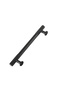 Drawer Cover Handle Aluminum Metal Black Paint t Bar (Serrated Bar) Handle Furniture Kitchen - 2