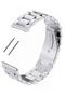 ⌚   18mm Silver Color Stainless Steel Watch Band |   Impact Resistant Metal Strap with Steel Pins - 2