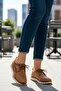 Women's Orthopedic Leather Shoes-Tan - 3