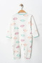 100% Cotton 9-12-18 Months Colorful Elephant 3-Piece Jumpsuit Without Booties with Cuffs (Baby Girl Boy) - 5