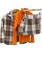 Girl Child 5-14 Years Turtleneck Ribbed Knit Bodysuit 3098 Orange - 5