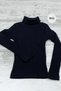 Girl Child 5-14 Years Turtleneck Ribbed Knit Bodysuit 3098 Black