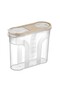 3 Pieces 1400-2150-2900ml Food Storage Container Beige Color (5Pp Most Reliable Plastic for Food) - 2