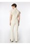High Waist Wide Leg Narrow Ecru Women's Denim Pants ONLBLUSH MID FLARED DNM DOT019 NOOS - 5