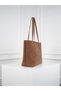 Lune Women's Nubuck Waterproof Large Size Wide Volume Hand and Shoulder Bag Brown - 8