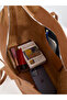 Lune Women's Nubuck Waterproof Large Size Wide Volume Hand and Shoulder Bag Brown - 5