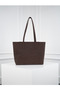 Lune Women's Nubuck Waterproof Large Size Large Volume Hand and Shoulder Bag Brown - 3