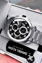 Exclusive Men's Wristwatch Waterproof Stainless Silver Color Steel Band - Dke2007C1