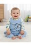 Baby Boy Dinosaur Printed Twill Cute Gardener Salopet Jumpsuit and Inner Underwear Set