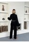 Women's Black Shepherd Stitched Double Knitwear Set - 6