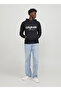 Hooded Collar Black Men's Sweatshirt 12246802_Jorlakewood Sweat Hood Bf