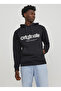 Hooded Collar Black Men's Sweatshirt 12246802_Jorlakewood Sweat Hood Bf - 4