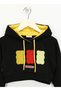 Black Girl's Hooded Cropped Fit Embroidered Sweatshirt Hrbtxt311 - 3