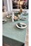 Pearl Velvet Textured Sage Green Tablecloth (Napkins Not Included)