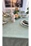Pearl Velvet Textured Sage Green Tablecloth (Napkins Not Included) - 2