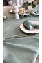 Pearl Velvet Textured Sage Green Tablecloth (Napkins Not Included) - 3