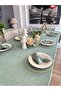 Pearl Velvet Textured Sage Green Tablecloth (Napkins Not Included) - 4