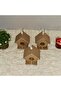 Wooden Paintable 3 Pieces Bird Nest Mdf Raw Decorative Bird House - 6