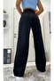 Palazzo Black Non-Fading High-Waisted Stretchy Wide-Leg Jeans