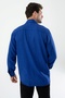 New Product.Men's K Linen D Textured O Oversized Light Navy Blue Men's Shirt - 8