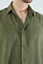 It's a New Product.Men's K Linen D Textured O Oversized Light Khaki Men's Shirt - 3