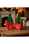 Christmas Pine Tree Gift Box with Handle, 12 Pieces, New Year Party, Decor, Ornament Box, 6 X 6 X 16 cm - 5