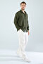 Men's Linen Textured Oversize Khaki Men's Shirt - 5