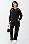 Zippered Shepherd Stitch Black Double Set