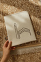 Minimal Embroidered Linen Prayer Rug - Children's Prayer Rug