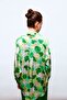 Floral Patterned Loose-Fit Shirt - Green-Olive Green - 7