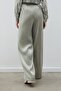 Shiny Trousers with Elastic Waist - Green - 7