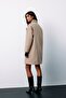 Patterned Short Coat - Camel - 8