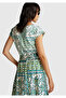 Women's Light Green Patterned Sleeveless T-Shirt - 3