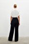 Pleat Detailed Loose Trousers - Black - 8