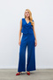 Casual Crepe Trousers - Indigo - 3