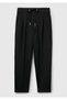 Women's Black Elastic Waist Trousers - 3
