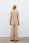 Long Jacket with Belt - Beige - 7
