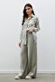 Shiny Trousers with Elastic Waist - Green - 2