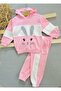 Baby Girl Rabbit Printed Sweathirt Set / Top and Bottom Set - 2