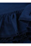 Dark Blue Natural Flowered Fluffy Tablecloth - 2