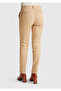 Women's Brown Elastane Basic Chino Pants - 3