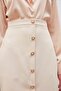 Button Detailed Mini Skirt Beige - 7