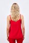Cross Strap Blouse - Red - 5