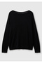 Women's Black 100% Viscose Boat Neck Sweater - 2