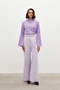 Waist Detailed Trousers - Lilac - 3