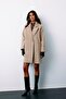 Patterned Short Coat - Camel