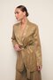 Belted Long Jacket - Khaki - 4