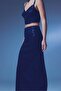 Sequined Long Skirt - Dark Blue - 4