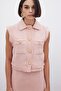 Silvery Tweed Vest - Powder - 7