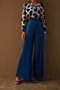 Slit Detailed Satin Trousers - Indigo - 7